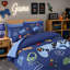 Ensemble d'édredon pour grand lit 6 pièces, bleu marine