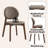 Hadasa Armless Side Chair In Light Grey And Walnut (Set Of 2)-105401212