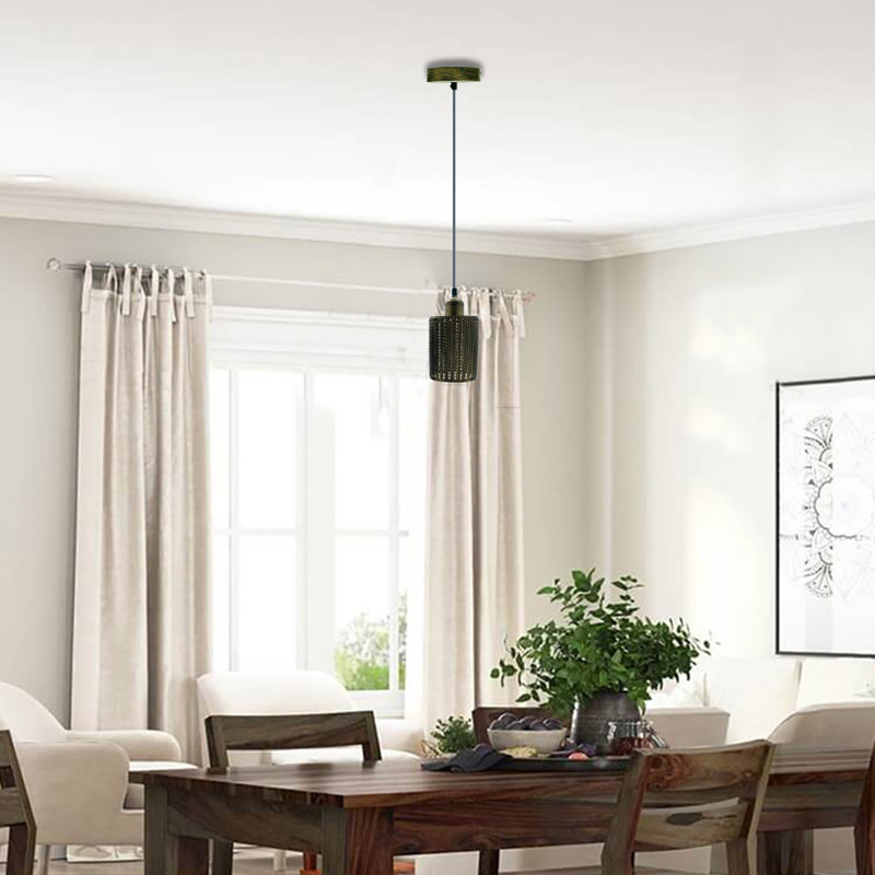 Henrie 1 - Light Drum Pendant, Brushed Brass