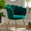 Bruning Scallop Velvet Barrel Accent Chair-1088046557