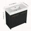  Meuble-lavabo autoportant avec lavabo en résine, avec porte à fermeture douce, ensemble KD-111831325