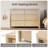 Rondo 52.7"W Natural Wood 6 Drawers Dresser Modern Dresser Chest For Bedroom Living Room, Natural Oak