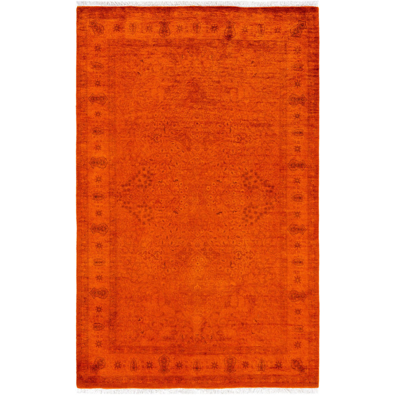Overdyed One-of-a-Kind 4' 8" X 7' 3" Hand Knotted Area Rug
