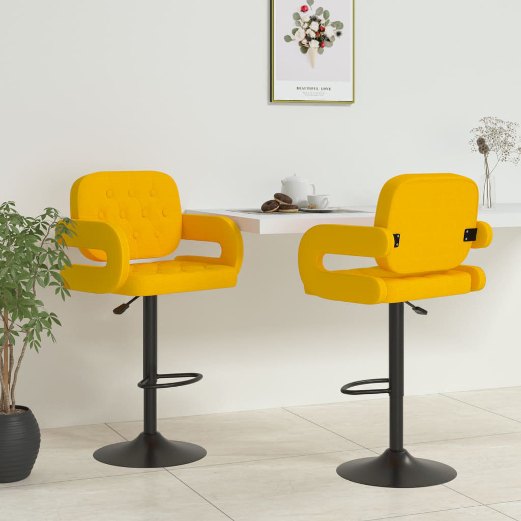 Corrigan Studio® Bar Stool Set Of 2 Mustard Yellow | Wayfair