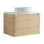 30-Inch Wall-Mounted Bathroom Vanity with Ceramic Art Sink, Soft-Close Doors, and Durable Plywood Construction