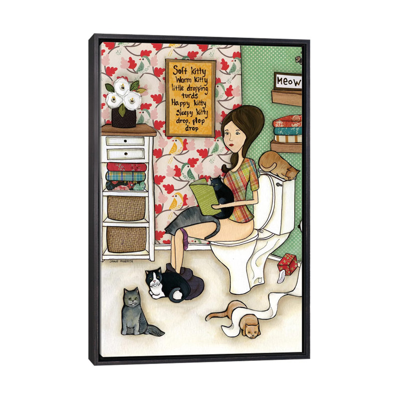 Petite Tourse tombant de Jamie Morath-impression, Pas de tapis, H 60 po x l 40po x P 1,5 po, Toile avec cadre noir patiné