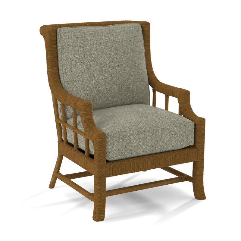 Lafayette Armchair, Havana, Denim Stripe, 0206-61