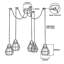 Adwell 5 - Light Black Cluster Pendant