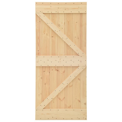 Porte vidaXL en bois de pin massif naturel 31,50 x 82,68 NARVik