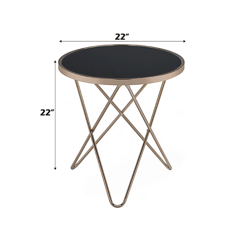 Glass Top End Table