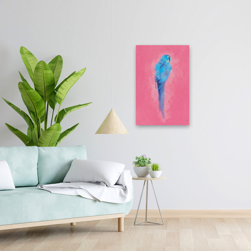 Oiseaux vifs I - animaux, art bleu vif, H 24 po x l 16 po