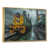 Toile avec cadre flottant or