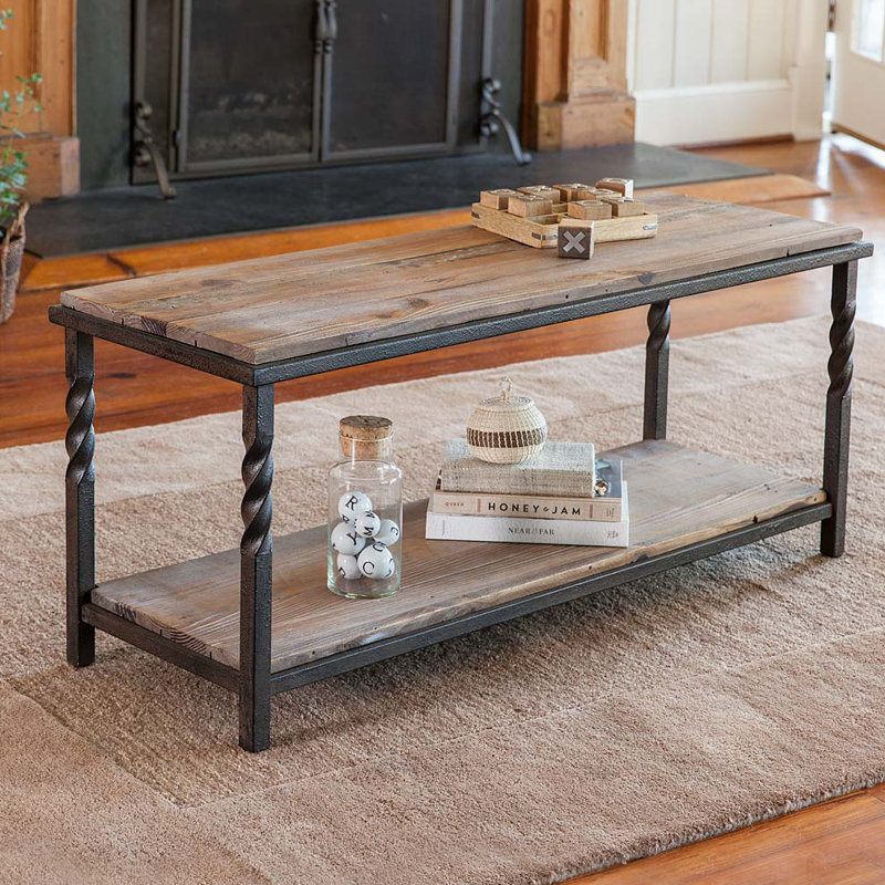 Deep Creek Metal/Wood Storage Bench