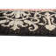 Tapis unique en laine noué à la main style Pako des années 2010 de 5 pi 1 po x 7 pi noir / rose moderne Nansi
