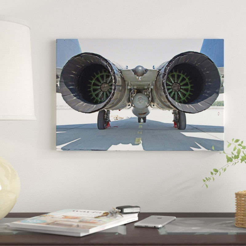 View Of The RD-33 Engines On A Serbian Air Force MiG-29 Jet by Anton Balakchiev - Wrapped Canvas Gallery-Wrapped Canvas Giclée