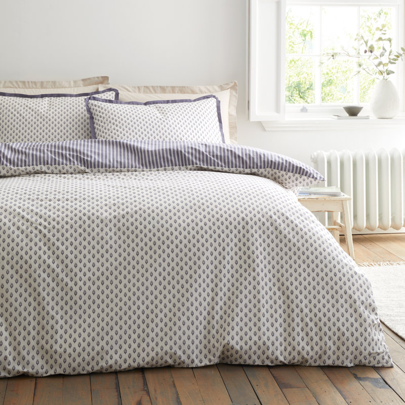 Amelie 200 Thread Count Cotton Reversible Duvet Cover Set, Single