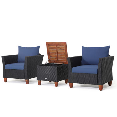 Akaia Acacia 2 - Person Patio Conversation Set with Cushions