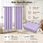Rideaux occultants lilas de 84 pouces, 2 panneaux, isolant thermique, à œillets