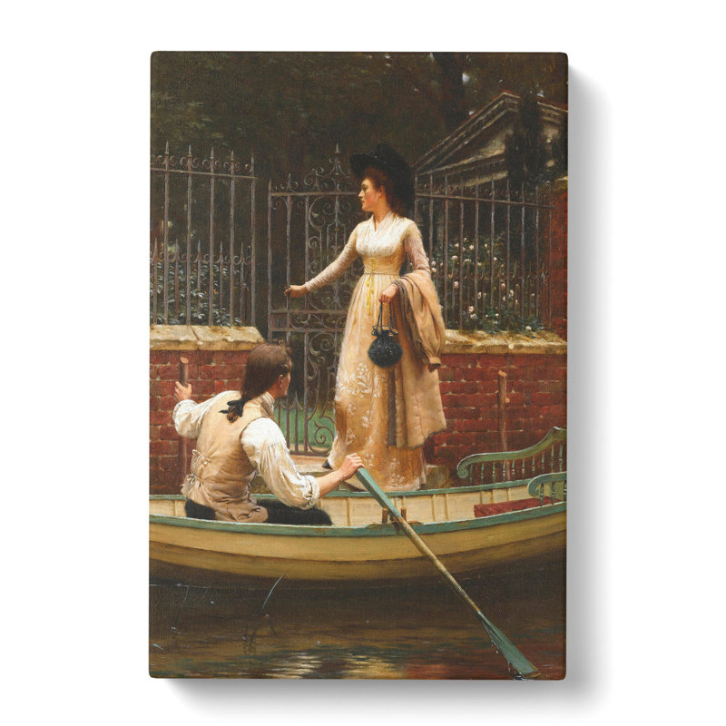 The Elopement by Edmund Leighton - Wrapped Canvas, 50cm H x 35cm W x 3cm D