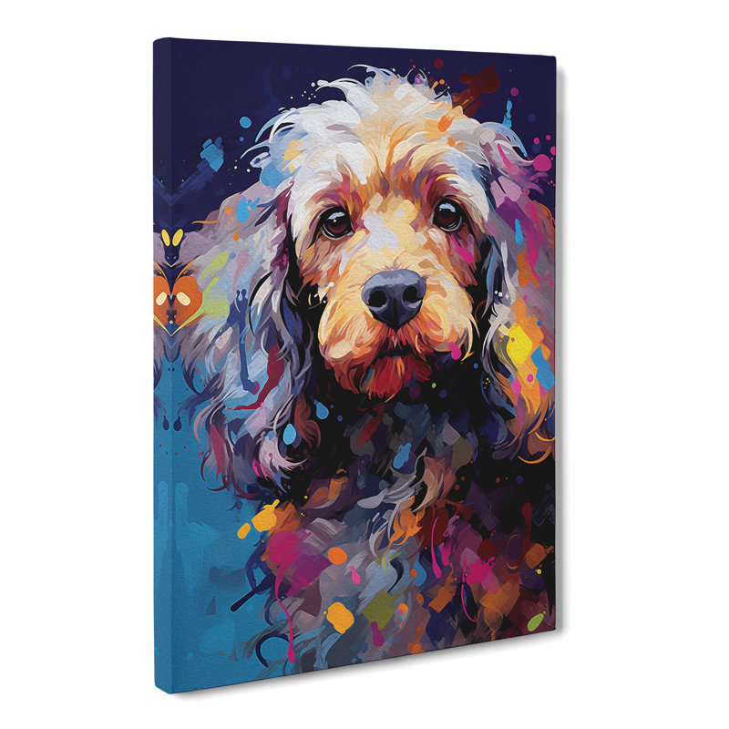 Cockapoo Gestural No.3 - No Frame Art Prints - Wrapped Canvas, 76cm H x 50cm W x 3cm D