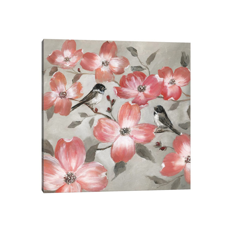 Chickadee Spring I by Nan - Painting on Canvas, Wrapped Canvas, 45.72 cm H x 45.72 cm W x 1.91 cm D