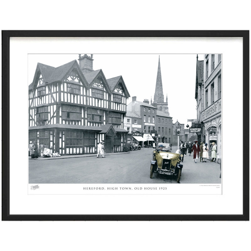 Hereford, High Town, Old House 1925 - Single Picture Frame Print, 28cm H x 36cm W x 2.3cm D
