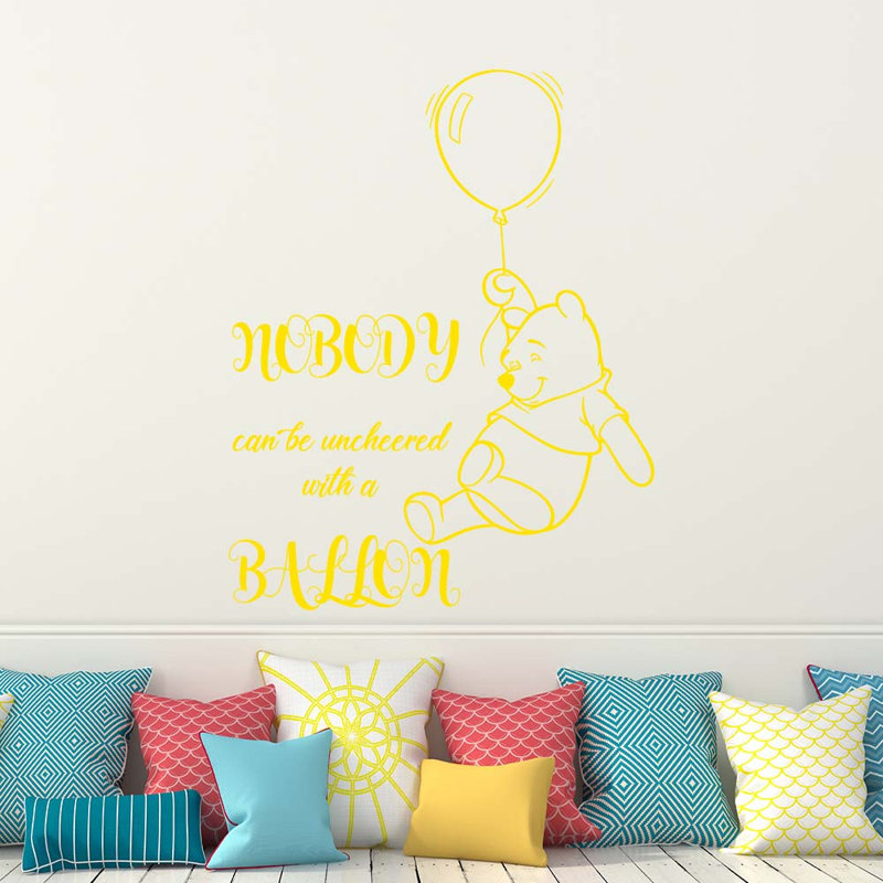 Décalcomanie murale winnie classic the pooh, Jaune