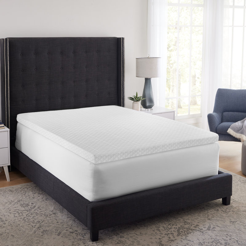 BodiPEDIC 3-Inch Zoned Comfort Memory Foam Mattress Topper, Twin XL