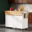 55.5" Fluted Kitchen Island with 2 Drop Leaf-1937552872