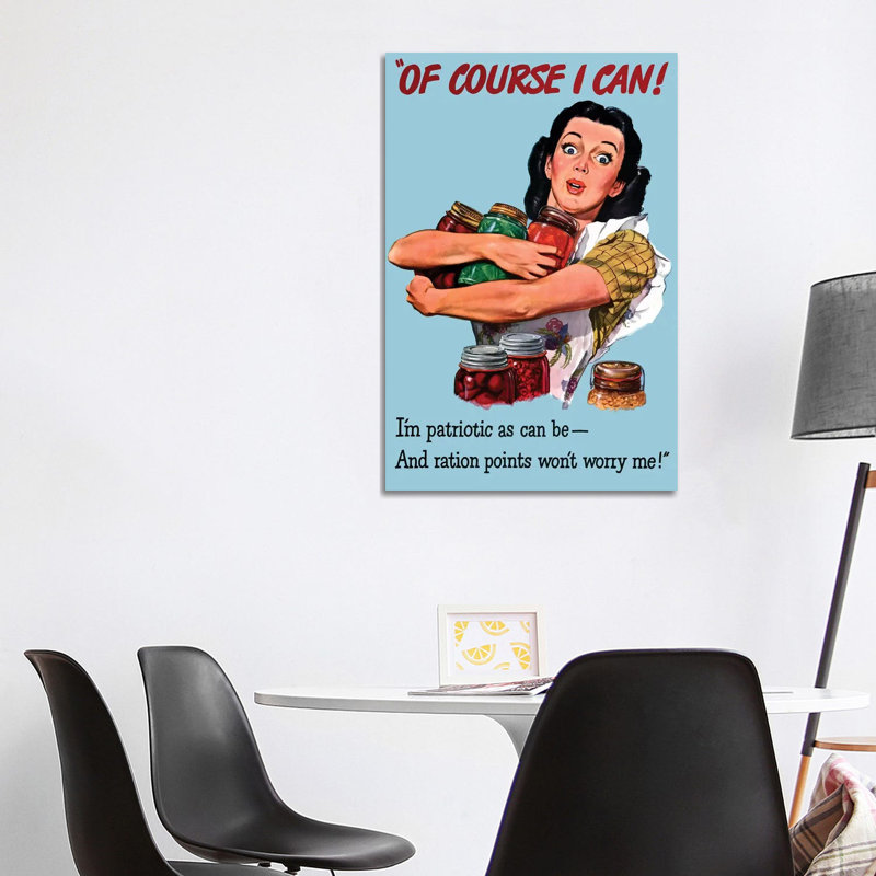 WWII Poster Patriotic Rationing by Stocktrek Images - Wrapped Canvas Print, 101.6 cm H x 66.04 cm W x 1.91 cm D