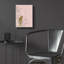 Léopard sur fond rose minimaliste »par MomArt, verre acrylique, art mural-1767079875
