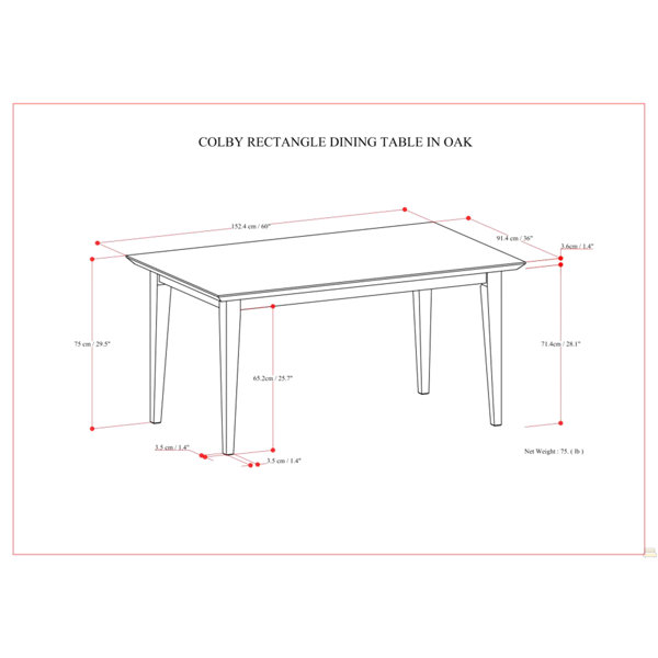 Dimensions du produit