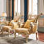 Fauteuil de style européen en bois massif de luxe avec fauteuil d'une largeur de 33,46 po