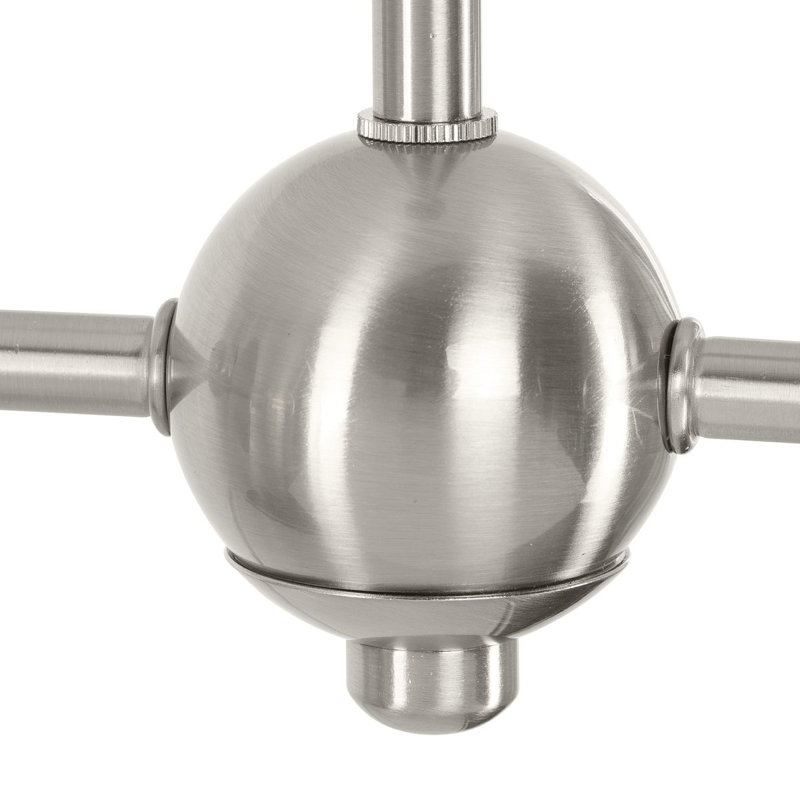 4-Light Chandelier, Nickel brossé