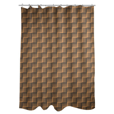 Rideau de douche simple basketweave rayures classic