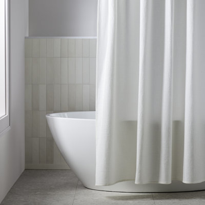 Felix Cotton Waffle Shower Curtain
