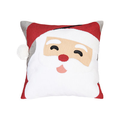 Santa Face Christmas Holiday Throw Pillow