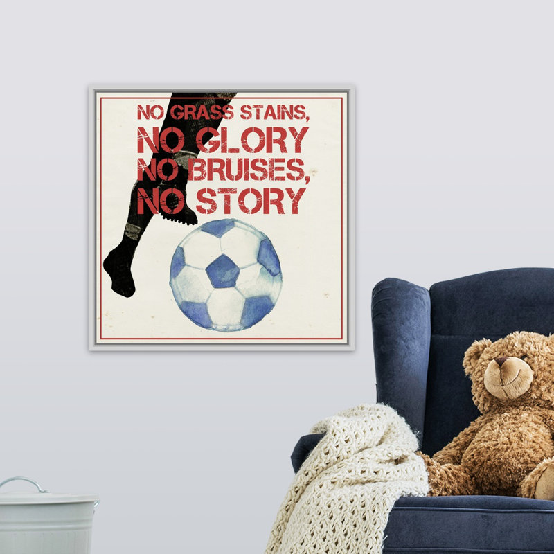 «Palermo Sports Epigram III», reproduction sur toile tendue, H 20 po x l 20 po x P 1,75 po, Cadre flottant blanc