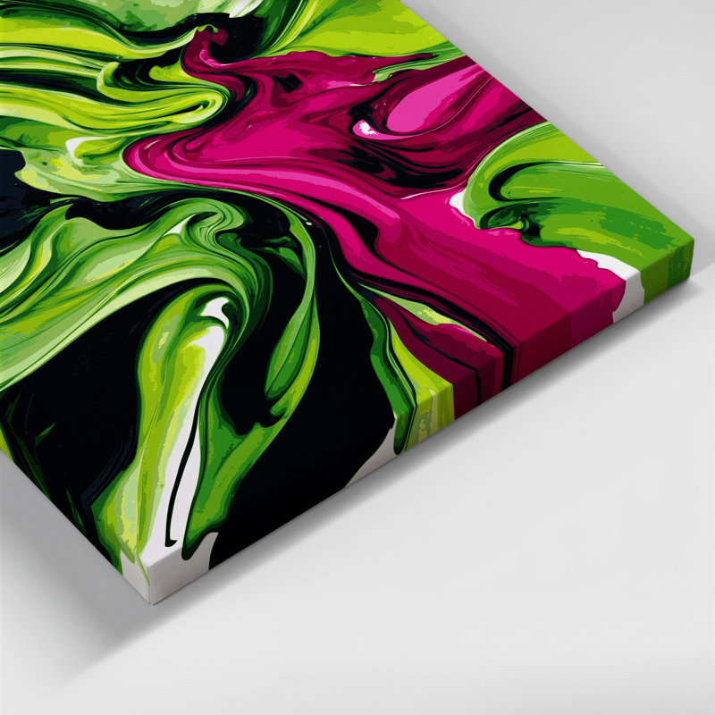Watercolor Abstract 88 Green Canvas Wall Art