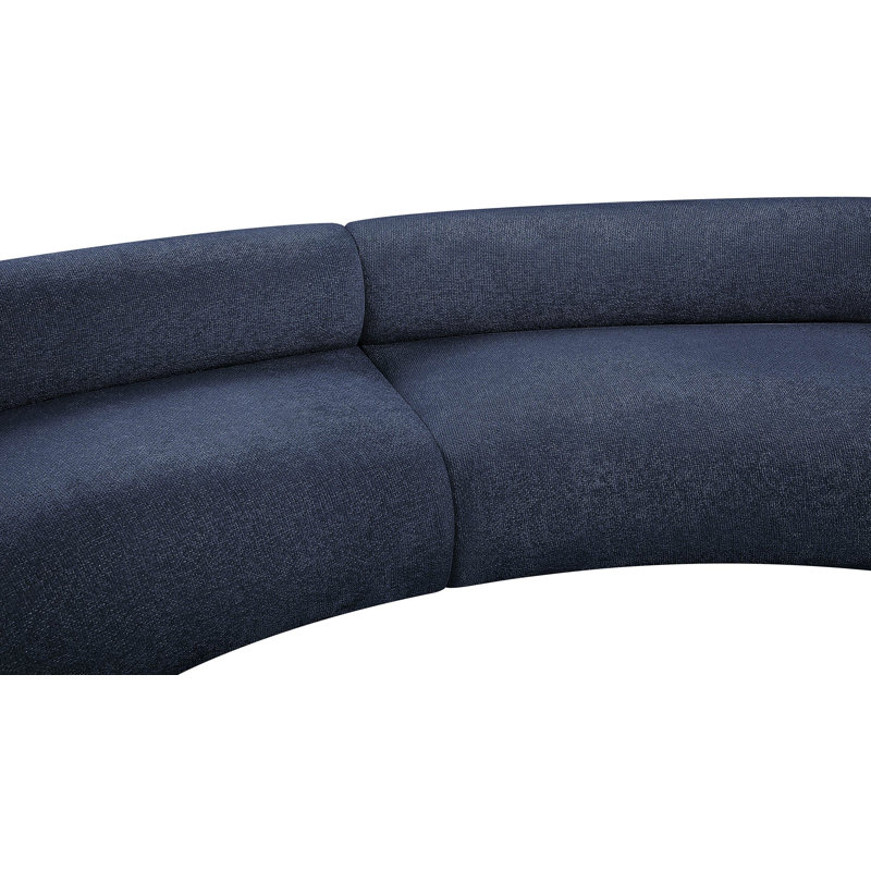 Canapé modulaire rembourré 108 po Bale, Tissu chenille bleu marine