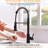 Automatic Smart Kitchen Faucet - Black, Touchless, Hands , Ceramic Filler, Brass, Look Black Sink Stylish-615769154
