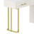 Beige Velvet Vanity Desk And Chair, 5 Big Drawers, Marble - Look Sticker, Gold Metal Handles, Left/Right Drawer Adjustment Upholstered Dressing Vanity, Color, Tabletop, Accents, Setup, Adjustable-1941322783