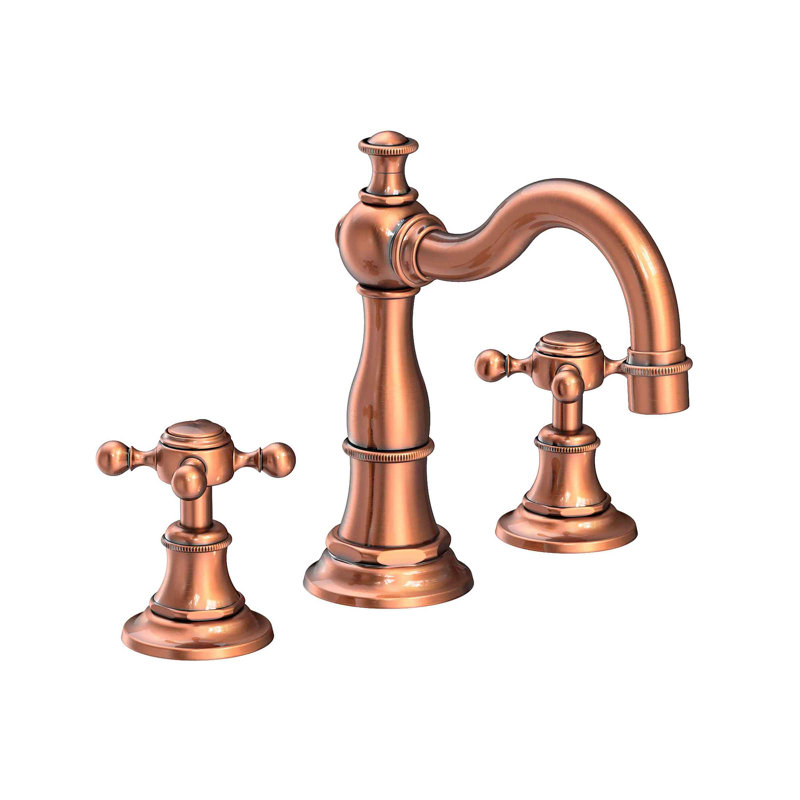 Victoria Widespread Bathroom Faucet with Drain Assembly, Antique Copper