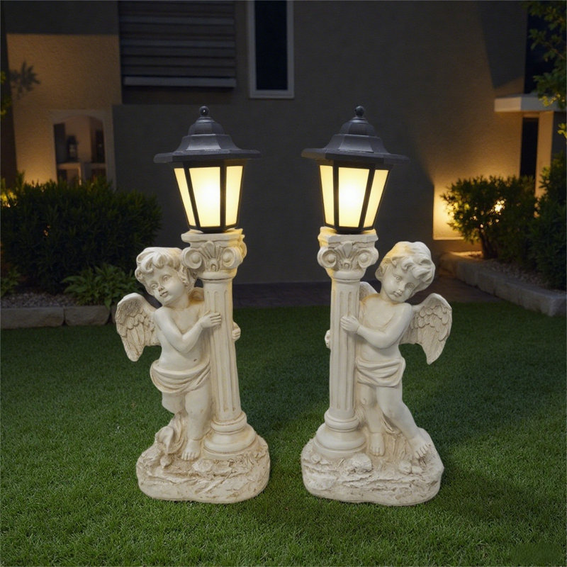 Ensemble de statue colonne ange