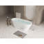 Baignoire autoportante 59 po en acrylique avec motif à losanges unique: forme ovale spacieuse, finition blanc brillant, débordement de chrome et bonde escamotable certifiée CUPC