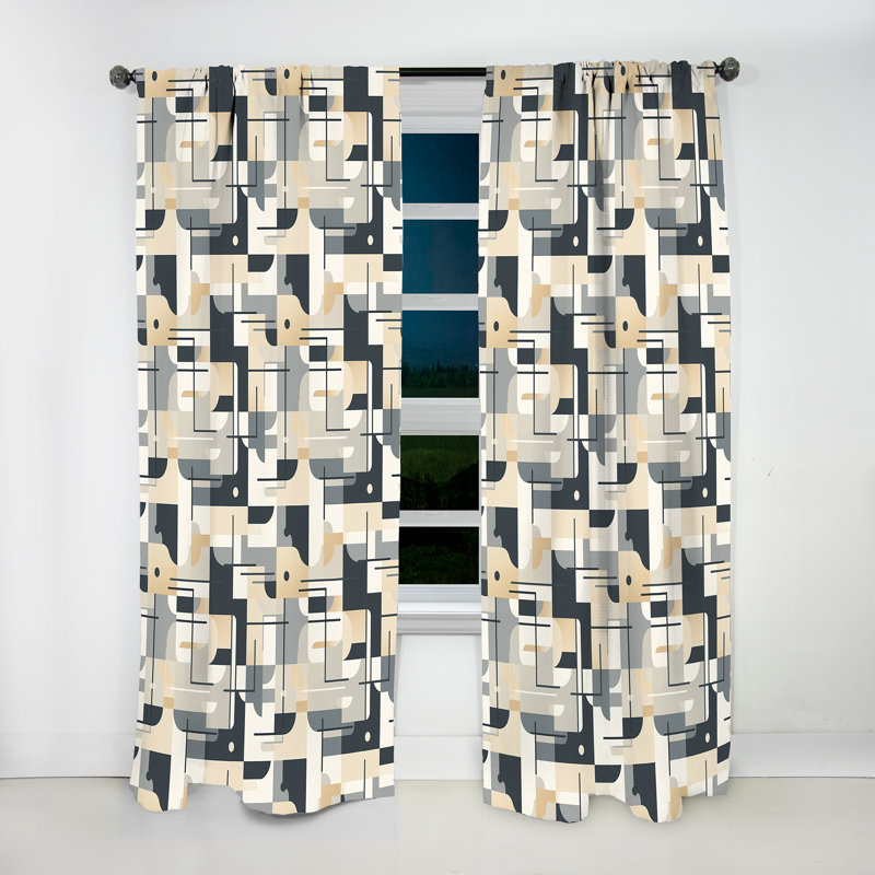 Minimalisme équilibré - Rideau en velours moderne - obscurcissant - 1 panneau, L 52 po x L 63 po
