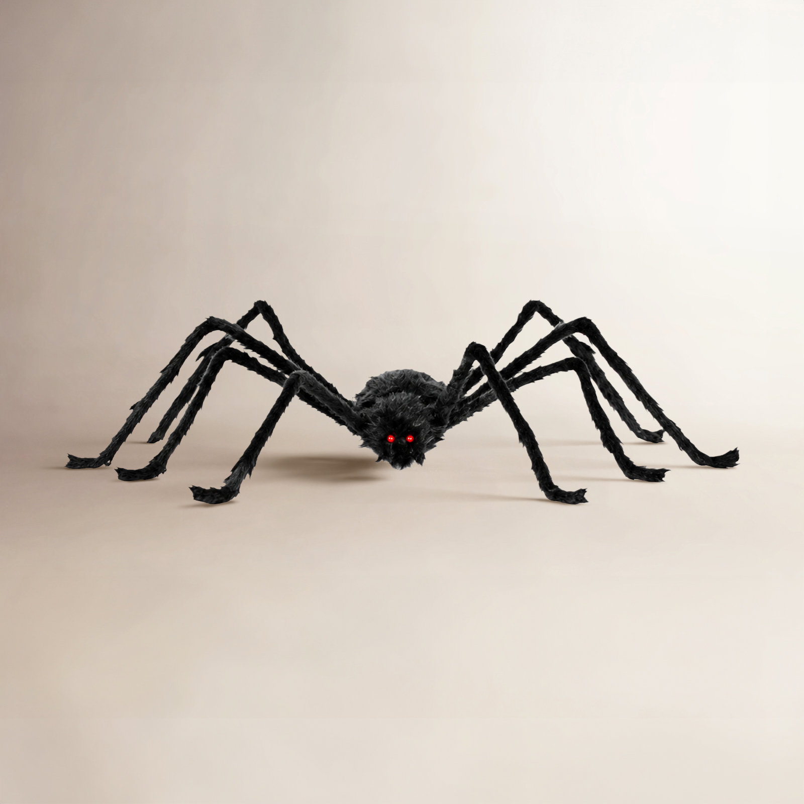 Halloween Giant Fake Hairy Spider, 63-inch, Black, 2Pcs