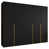 black matt + handles: gold
