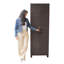 Armoire de rangement 74,8 po à 3 tablettes espresso