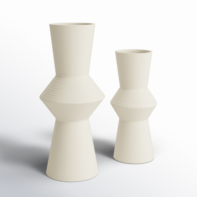 Vase de table en céramique Tierre, Blanc